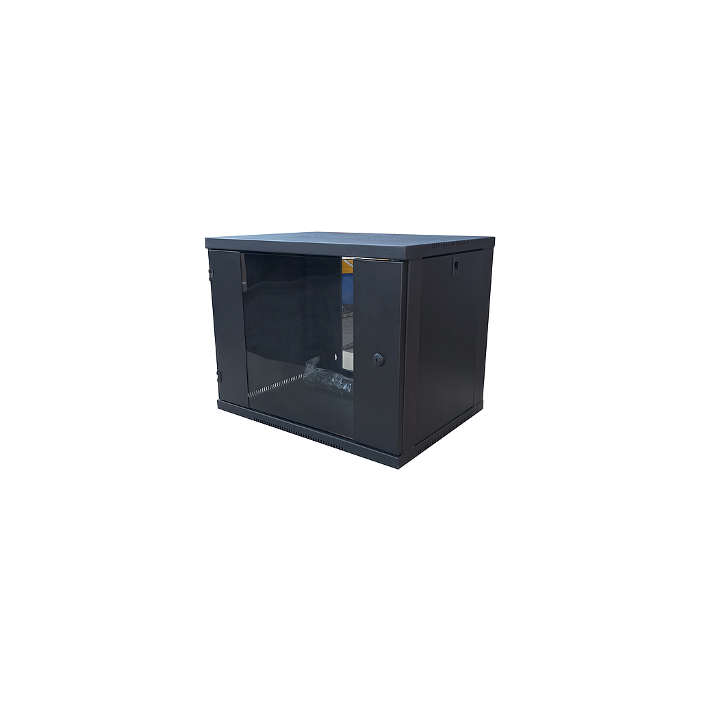 RACK MURAL 19" 09U X 450mm (Puerta vidrio.)